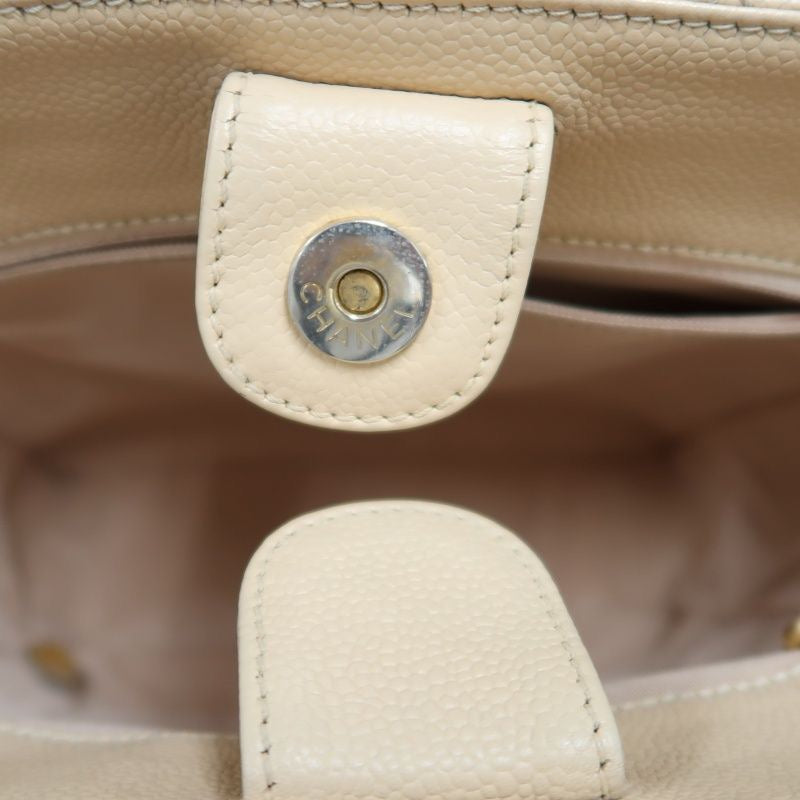 CHANEL Caviar Leather GST Tote Bag, Milk Tea Beige with Gold-Tone Hardware