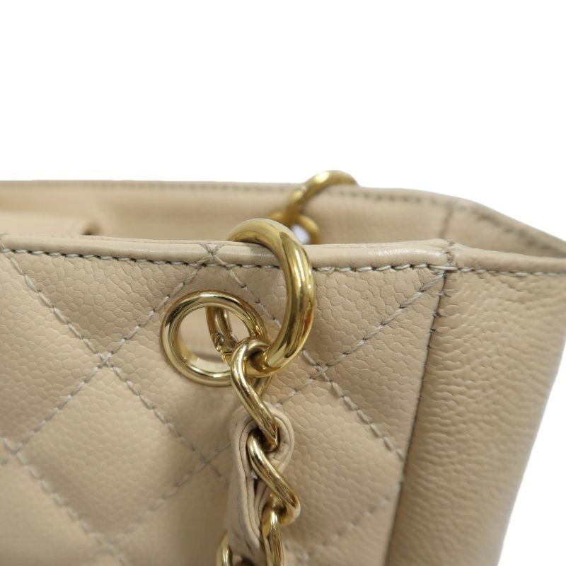 CHANEL Caviar Leather GST Tote Bag, Milk Tea Beige with Gold-Tone Hardware