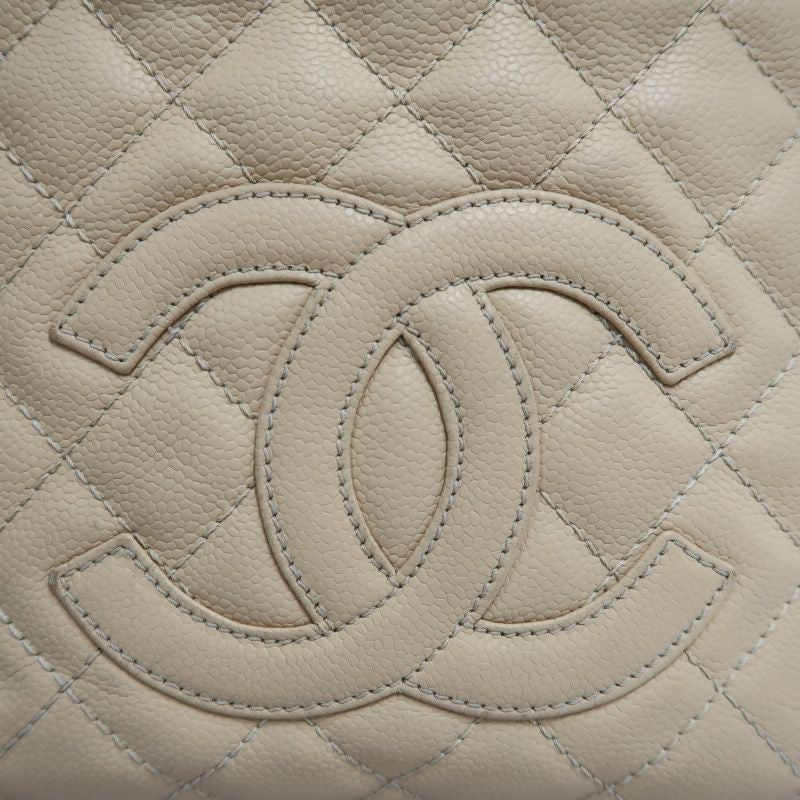 CHANEL Caviar Leather GST Tote Bag, Milk Tea Beige with Gold-Tone Hardware