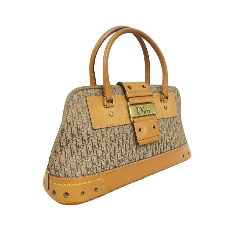 Dior Street Chic Trotter Handbag Brown with Gold Hardware, Dust Bag Included