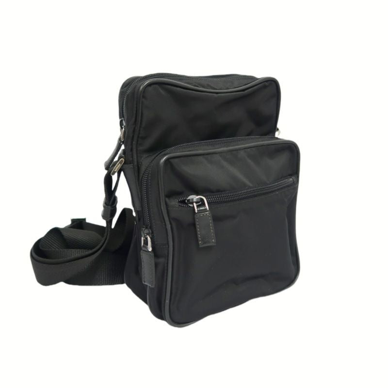 PRADA Shoulder Bag, Nylon Material, Black Color, with Dust Bag