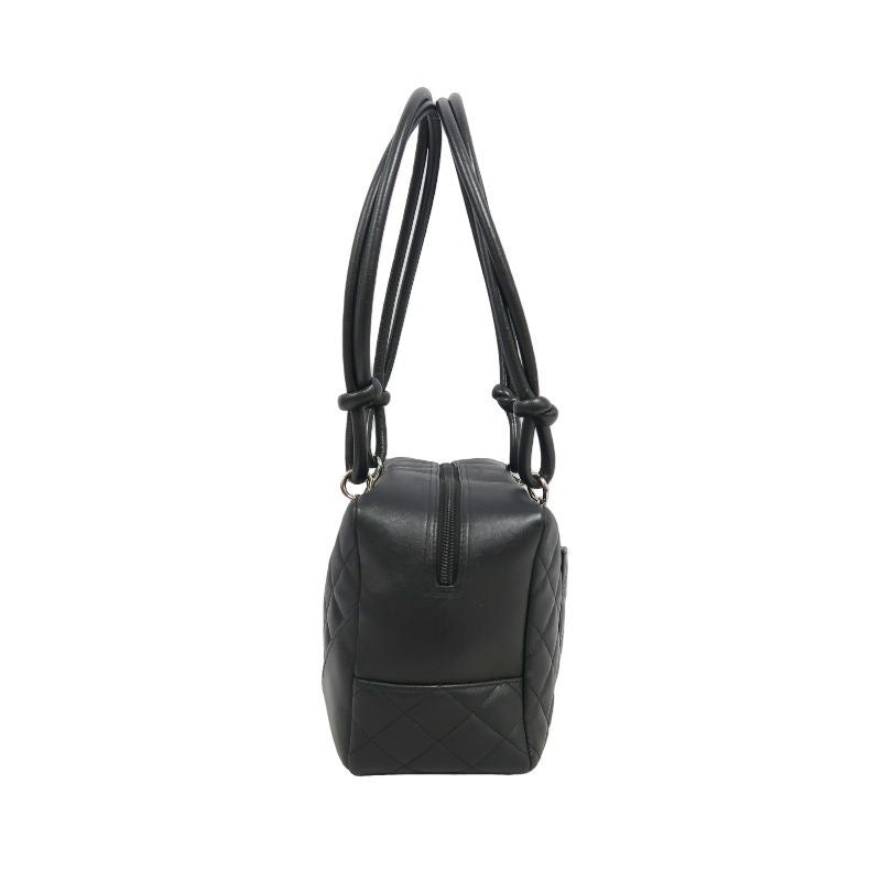 CHANEL Cambon Line Handbag Black CHANEL Black Lambskin Cambon Underarm Bag