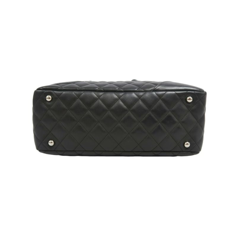 CHANEL Cambon Line Handbag Black CHANEL Black Lambskin Cambon Underarm Bag