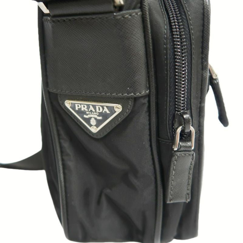 PRADA Shoulder Bag, Nylon Material, Black Color, with Dust Bag
