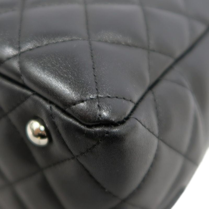CHANEL Cambon Line Handbag Black CHANEL Black Lambskin Cambon Underarm Bag