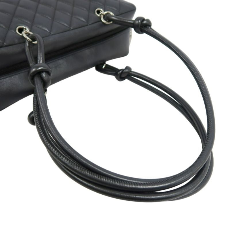 CHANEL Cambon Line Handbag Black CHANEL Black Lambskin Cambon Underarm Bag
