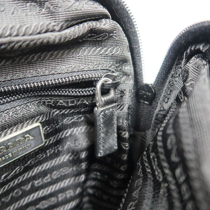 PRADA Shoulder Bag, Nylon Material, Black Color, with Dust Bag