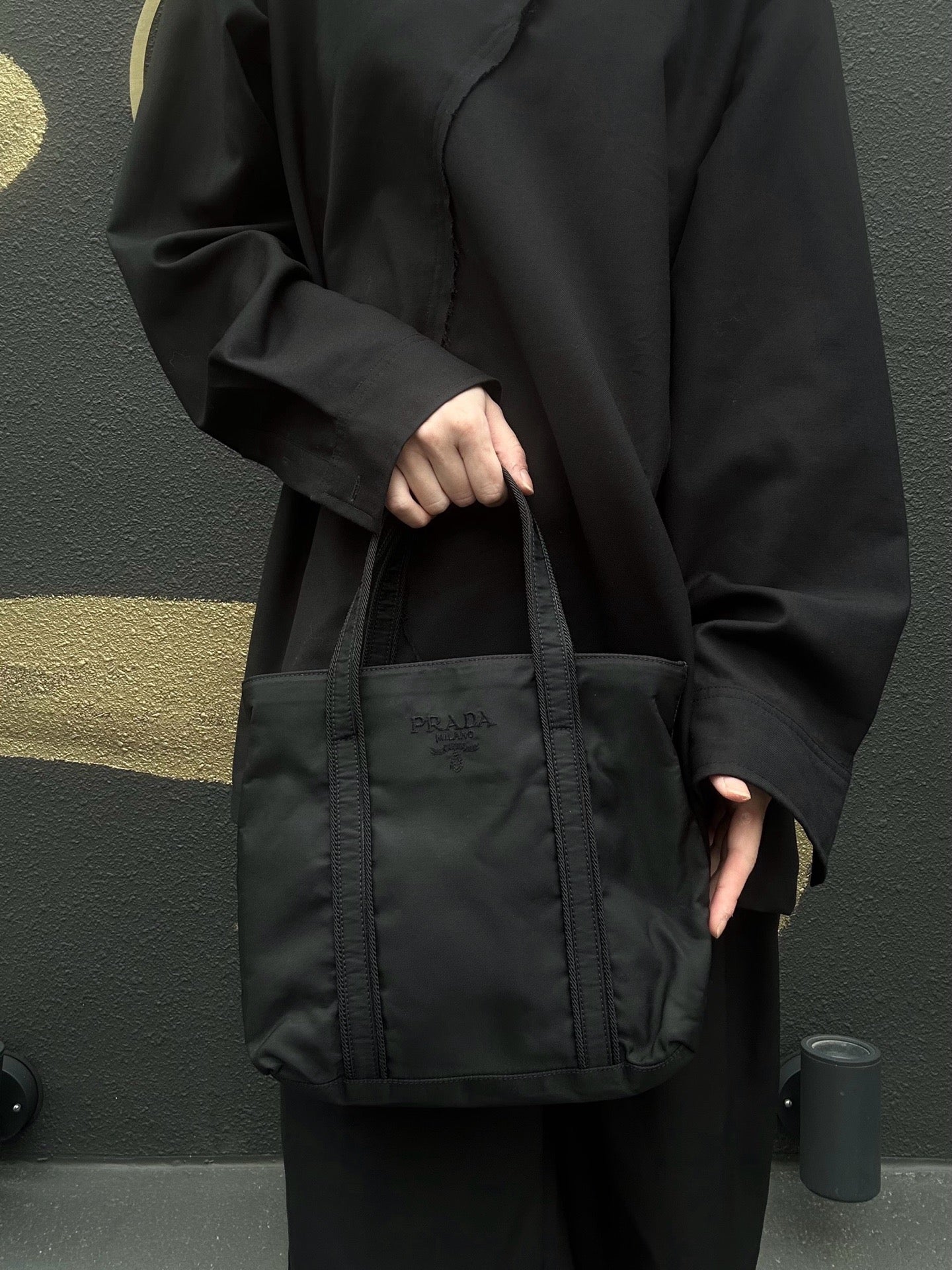 Prada Tote Bag Nylon Black Prada Black Canvas Tote Bag