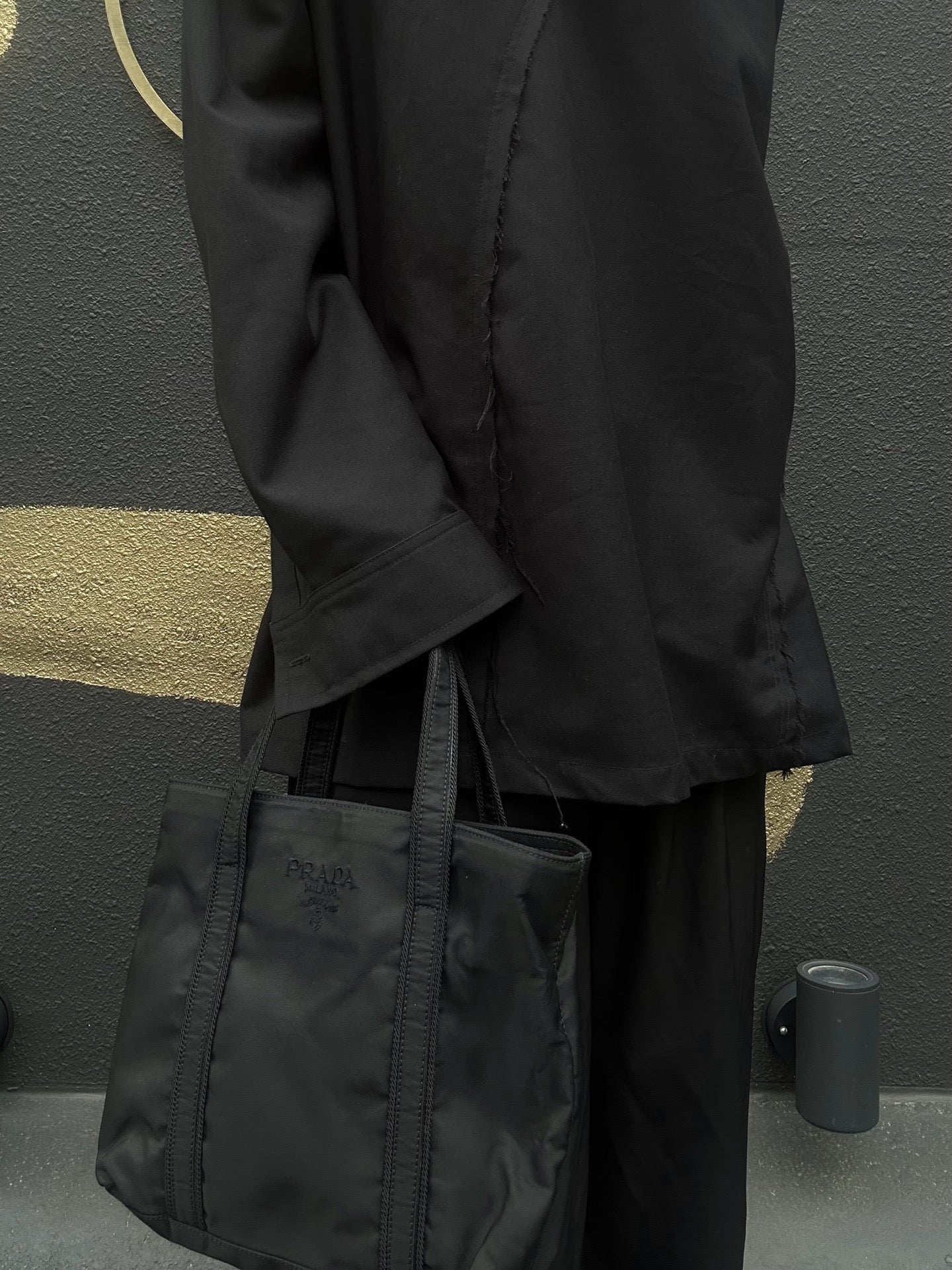 Prada Tote Bag Nylon Black Prada Black Canvas Tote Bag