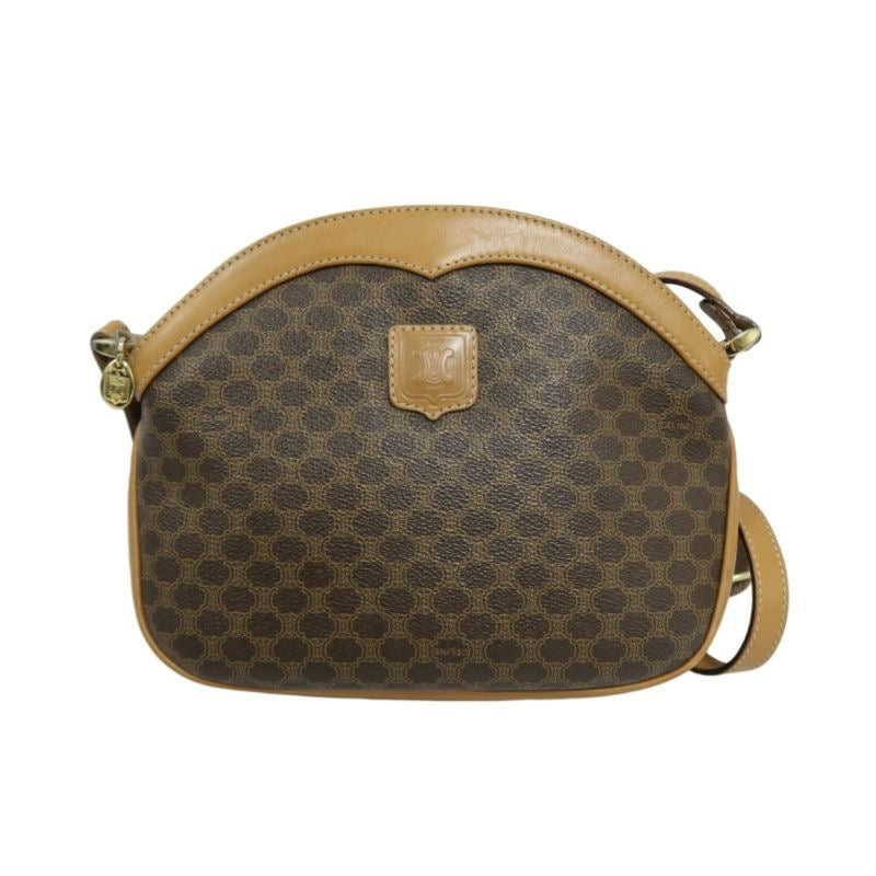 Celine Macadam Shoulder Bag Brown Celine Monogram PVC Apple Crossbody Bag