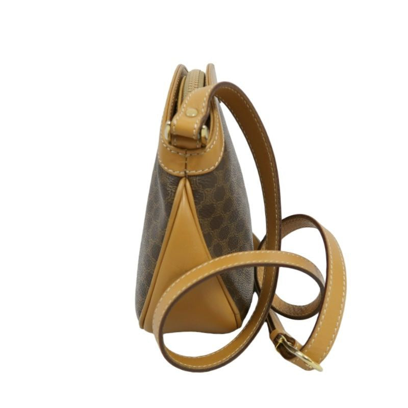 Celine Macadam Shoulder Bag Brown Celine Monogram PVC Apple Crossbody Bag