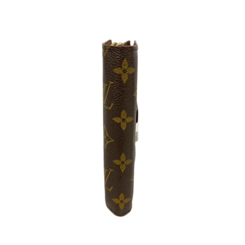 LOUIS VUITTON Monogram Porte Papier Zip Wallet, Brown, PVC Coated Canvas