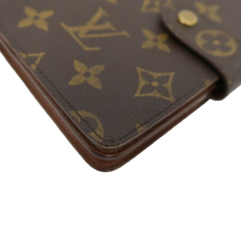 LOUIS VUITTON Monogram Porte Papier Zip Wallet, Brown, PVC Coated Canvas