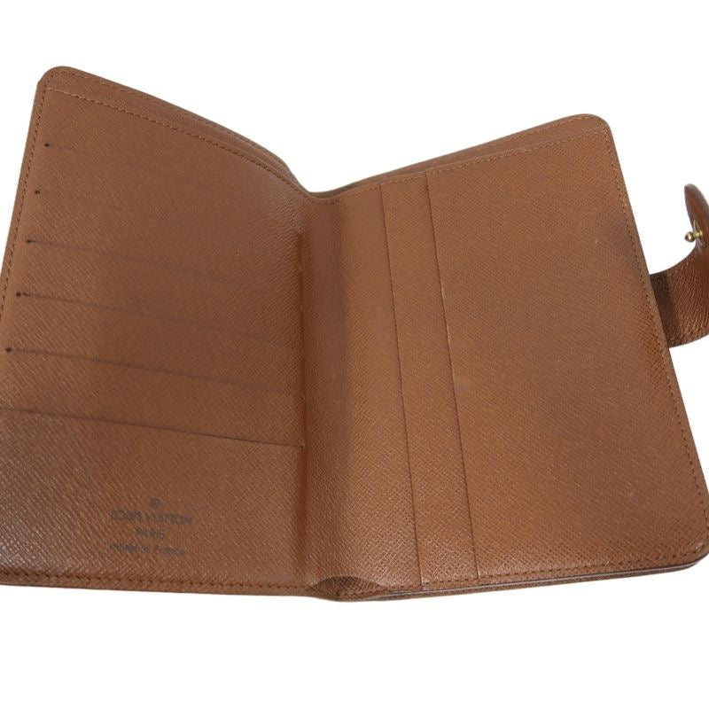LOUIS VUITTON Monogram Porte Papier Zip Wallet, Brown, PVC Coated Canvas