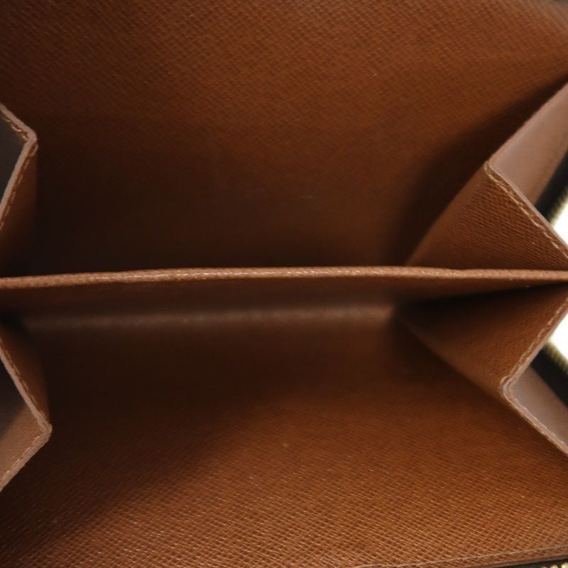 LOUIS VUITTON Monogram Porte Papier Zip Wallet, Brown, PVC Coated Canvas