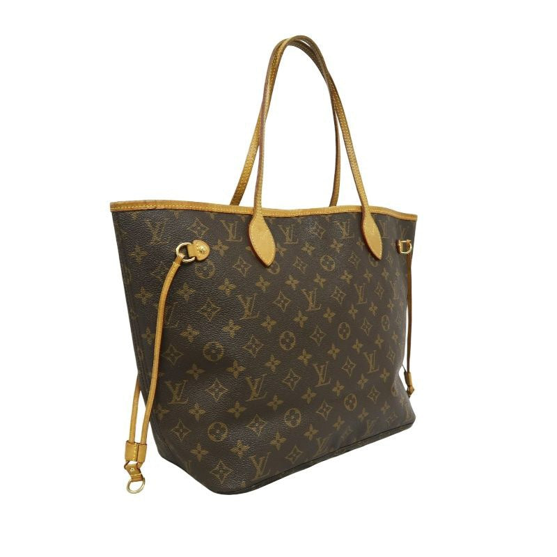 LOUIS VUITTON Monogram Neverfull Tote Bag, Brown, with dust bag
