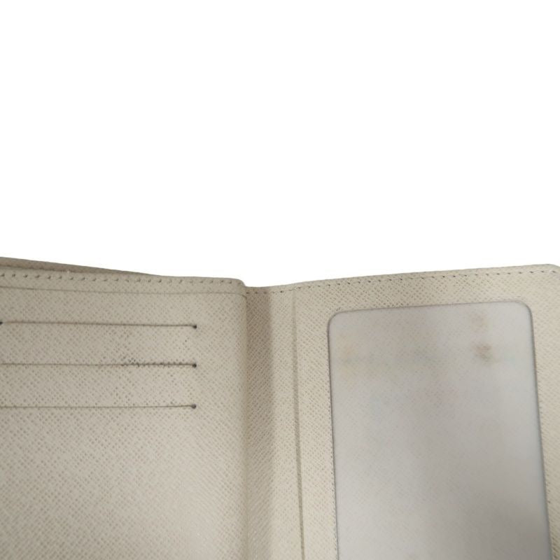 LOUIS VUITTON Portefeuille Koala Wallet, Damier Azur, White, Gold Hardware, With Initials Engraving, Box & Dust Bag