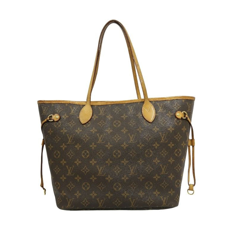 LOUIS VUITTON Monogram Neverfull MM Tote Bag, Brown, PVC material, with dust bag