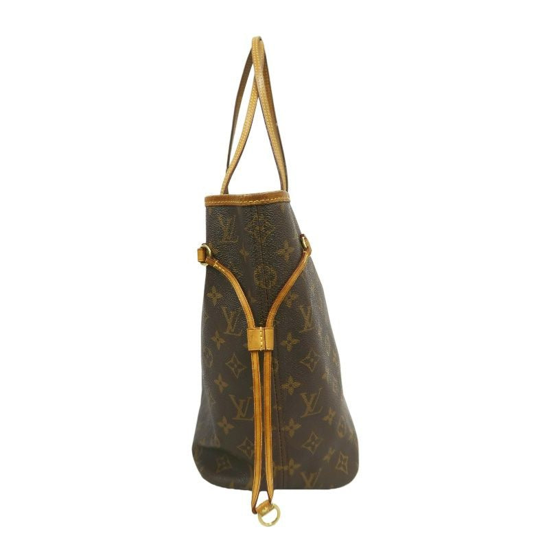 LOUIS VUITTON Monogram Neverfull MM Tote Bag, Brown, PVC material, with dust bag