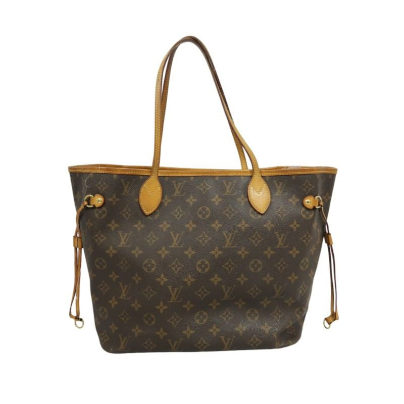 LOUIS VUITTON Monogram Neverfull MM Tote Bag, Brown, PVC material, with dust bag