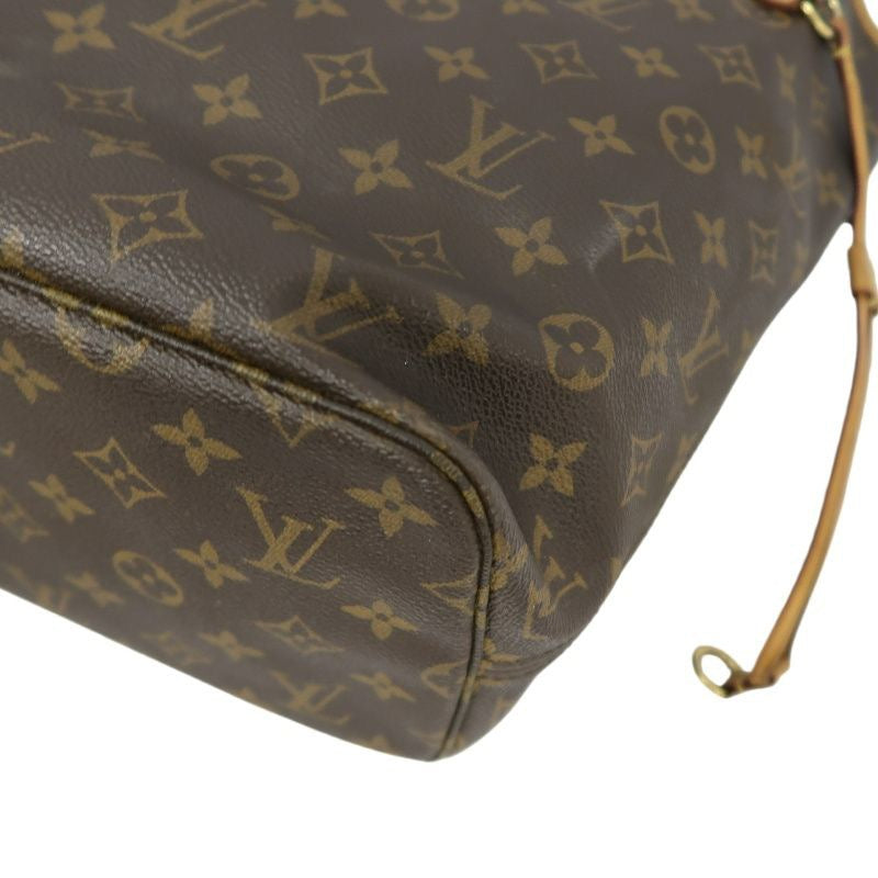 LOUIS VUITTON Monogram Neverfull MM Tote Bag, Brown, PVC material, with dust bag