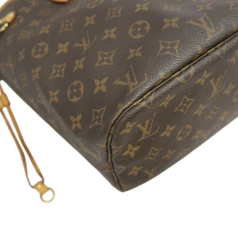 LOUIS VUITTON Monogram Neverfull MM Tote Bag, Brown, PVC material, with dust bag