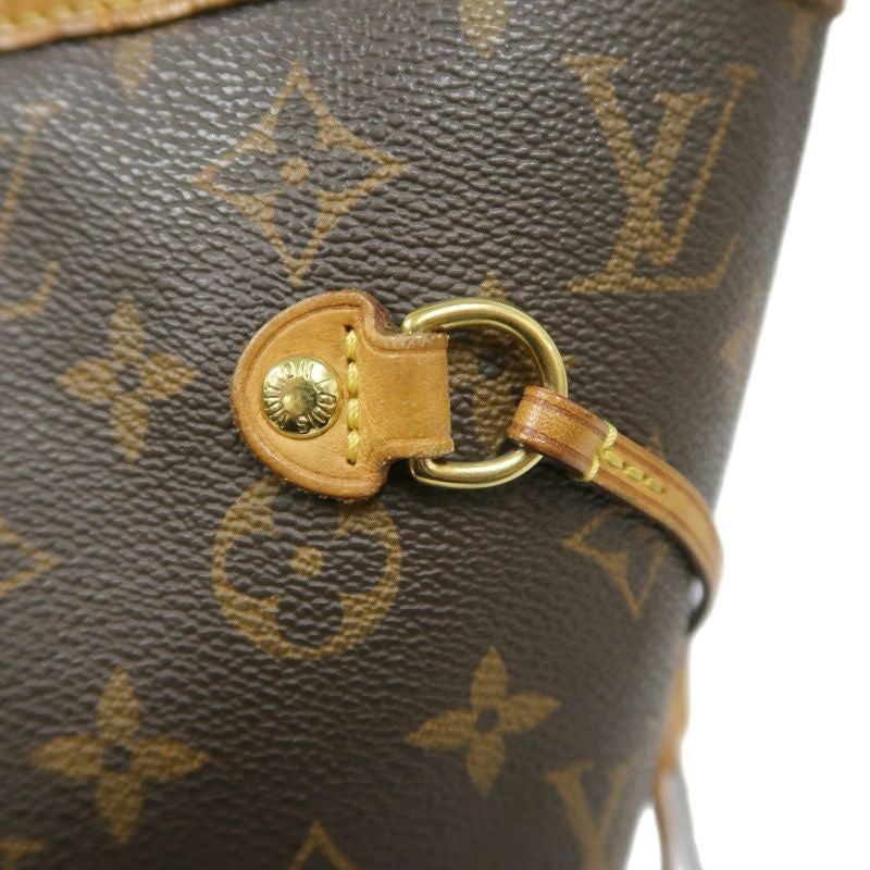 LOUIS VUITTON Monogram Neverfull MM Tote Bag, Brown, PVC material, with dust bag