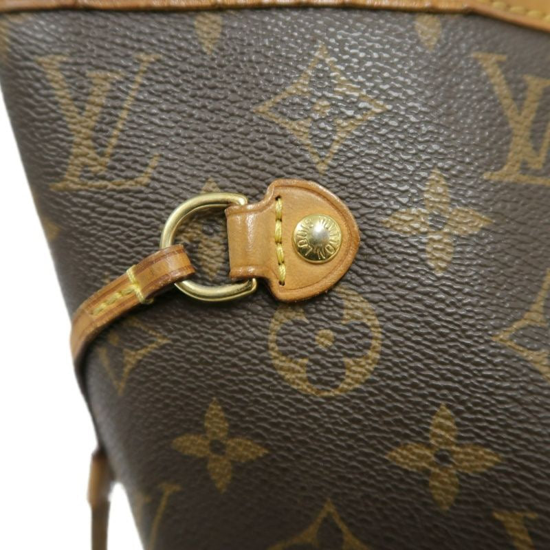 LOUIS VUITTON Monogram Neverfull MM Tote Bag, Brown, PVC material, with dust bag