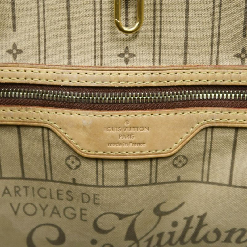 LOUIS VUITTON Monogram Neverfull MM Tote Bag, Brown, PVC material, with dust bag