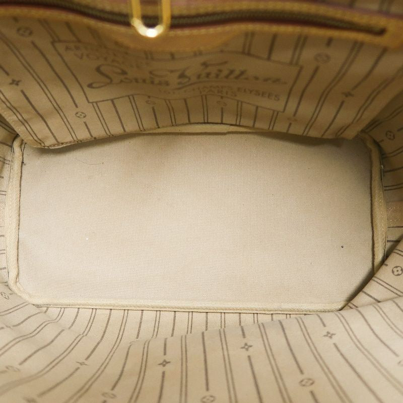 LOUIS VUITTON Monogram Neverfull MM Tote Bag, Brown, PVC material, with dust bag