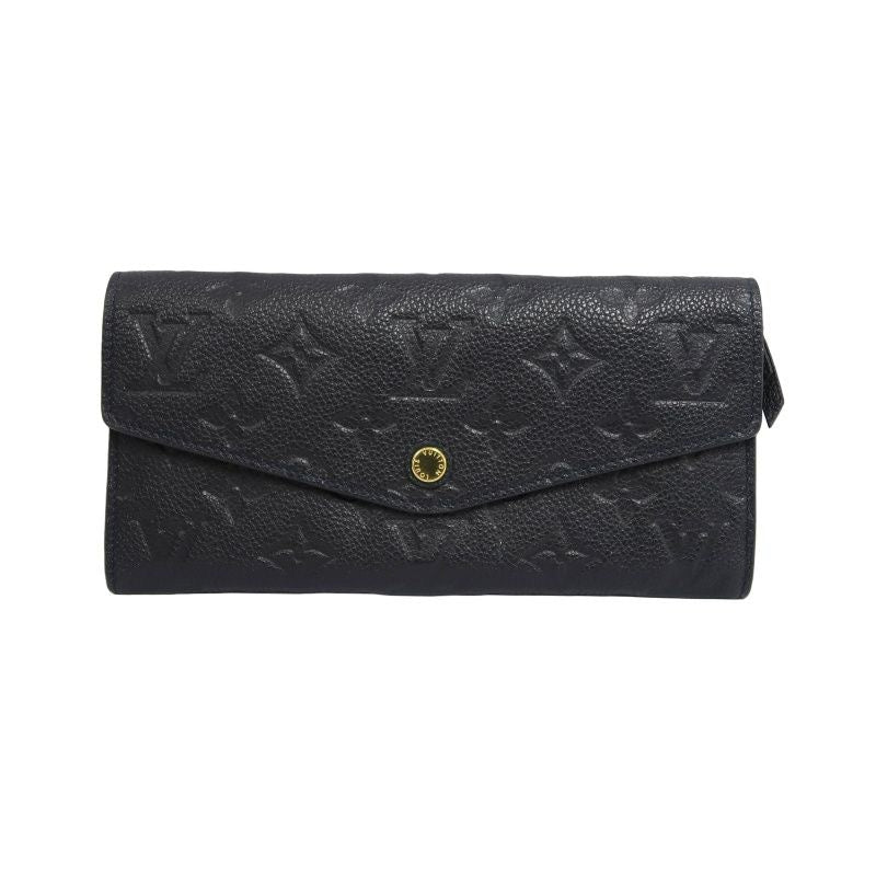 LOUIS VUITTON Portefeuille Curieuse, Empreinte, Long Wallet, Black, Gold Hardware, PVC Material