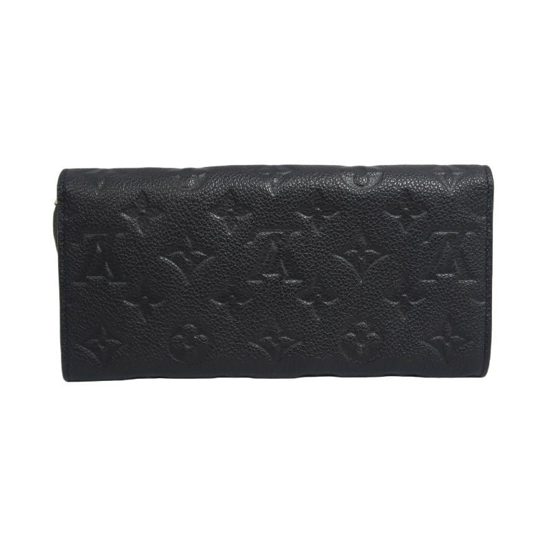 LOUIS VUITTON Portefeuille Curieuse, Empreinte, Long Wallet, Black, Gold Hardware, PVC Material