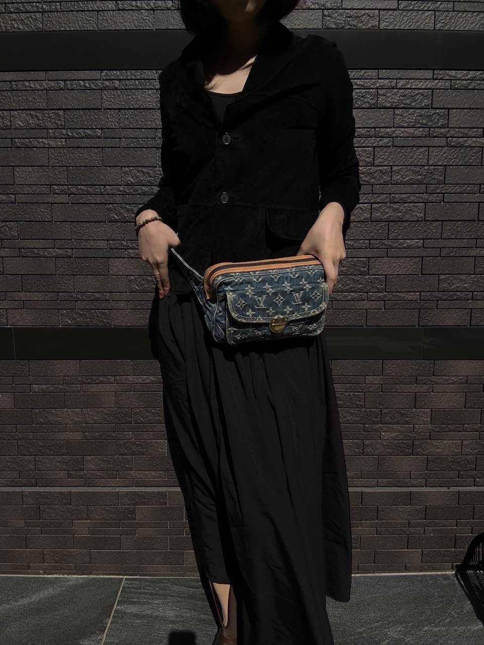 LOUIS VUITTON  Blue Denim Canvas Bumbag, Crossbody Bag