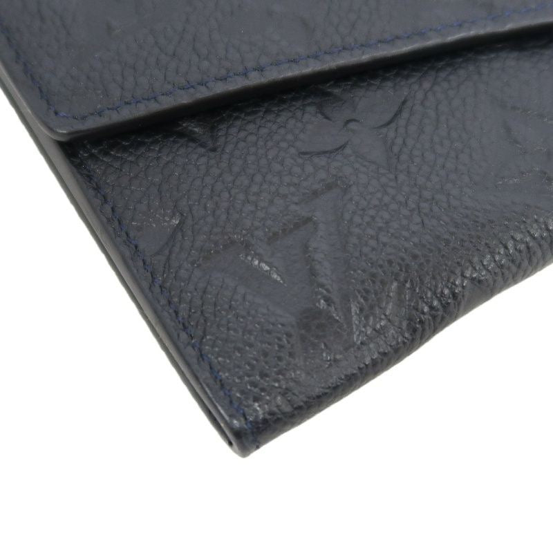 LOUIS VUITTON Portefeuille Curieuse, Empreinte, Long Wallet, Black, Gold Hardware, PVC Material