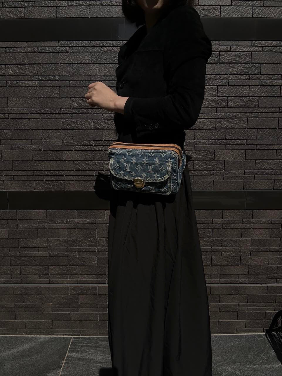 LOUIS VUITTON  Blue Denim Canvas Bumbag, Crossbody Bag