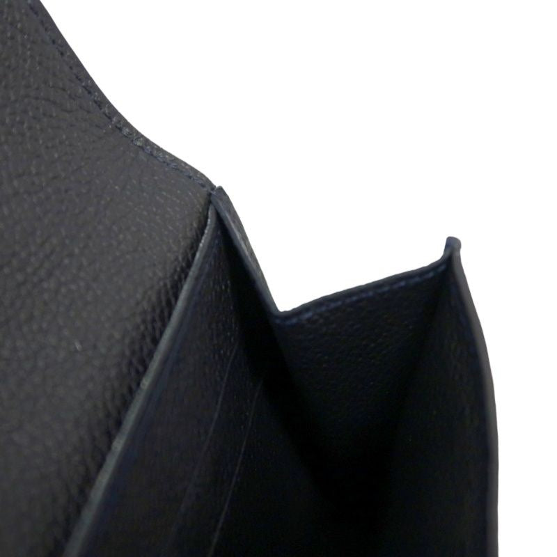 LOUIS VUITTON Portefeuille Curieuse, Empreinte, Long Wallet, Black, Gold Hardware, PVC Material