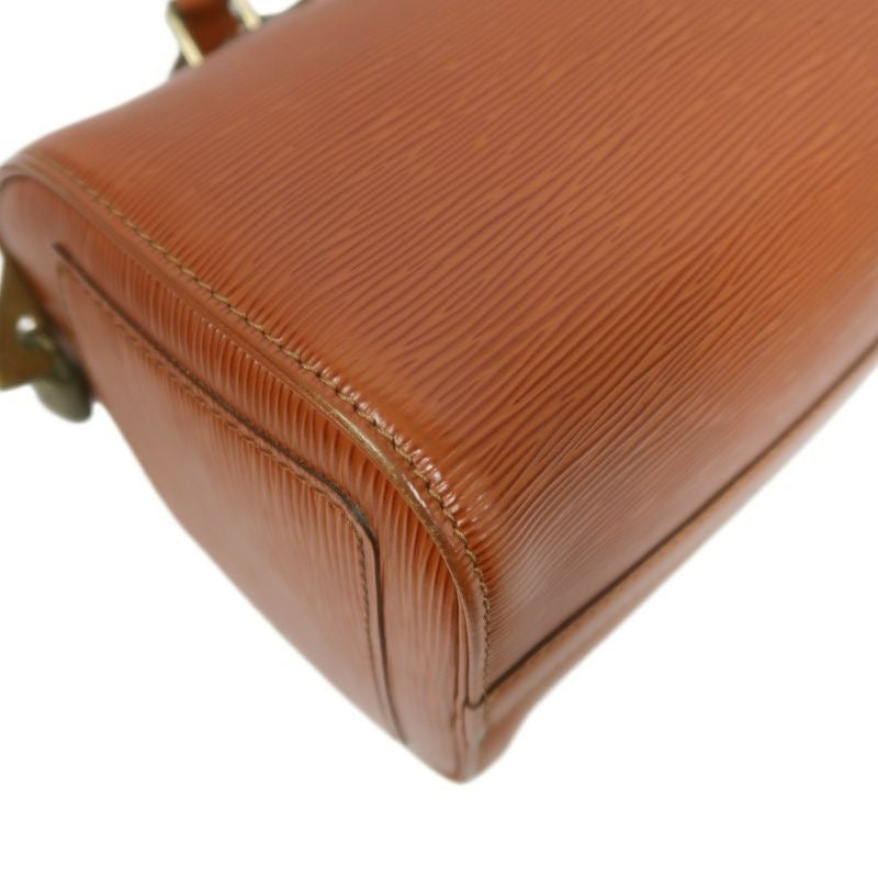 LOUIS VUITTON Speedy 25 Epi Leather Handbag, Brown, with Padlock