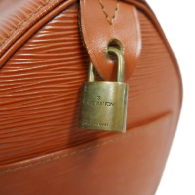 LOUIS VUITTON Speedy 25 Epi Leather Handbag, Brown, with Padlock