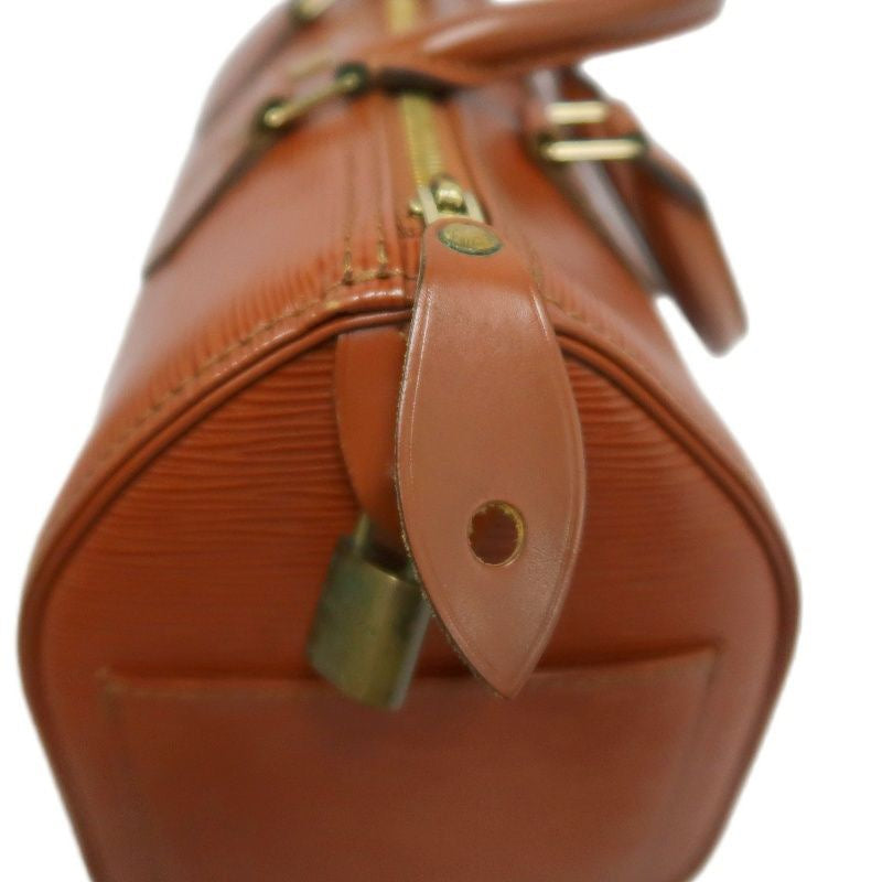 LOUIS VUITTON Speedy 25 Epi Leather Handbag, Brown, with Padlock