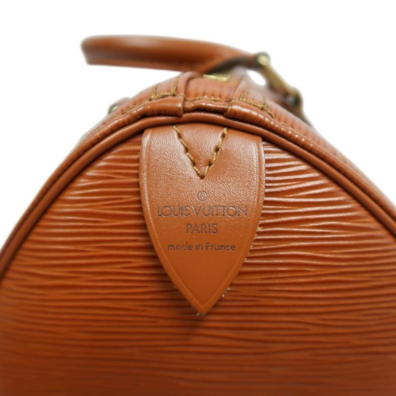 LOUIS VUITTON Speedy 25 Epi Leather Handbag, Brown, with Padlock