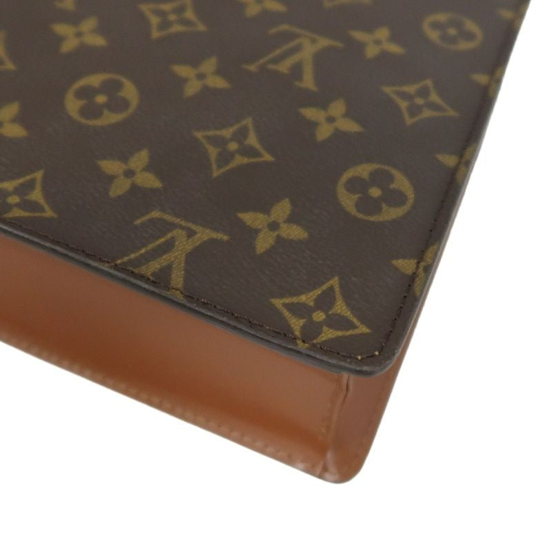 LOUIS VUITTON Monceau 28 Monogram Handbag, Brown, Gold Hardware, with Shoulder Strap and Two Keys, PVC Material
