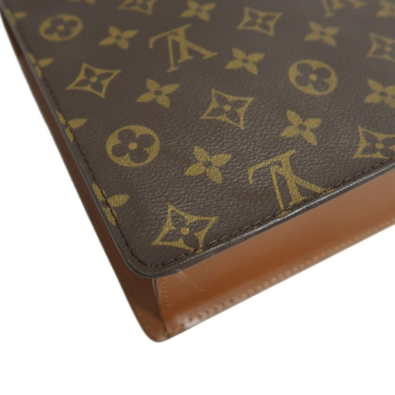 LOUIS VUITTON Monceau 28 Monogram Handbag, Brown, Gold Hardware, with Shoulder Strap and Two Keys, PVC Material