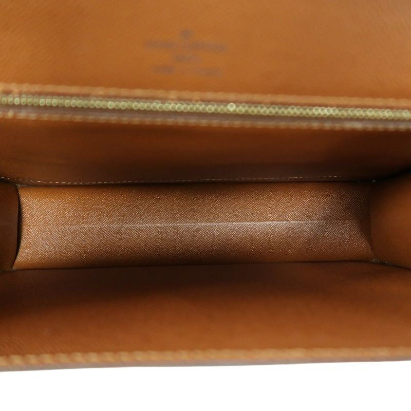 LOUIS VUITTON Monceau 28 Monogram Handbag, Brown, Gold Hardware, with Shoulder Strap and Two Keys, PVC Material
