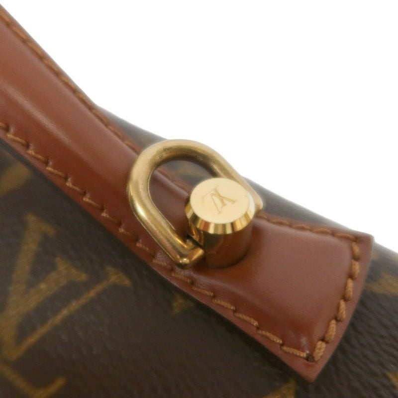 LOUIS VUITTON Monceau 28 Monogram Handbag, Brown, Gold Hardware, with Shoulder Strap and Two Keys, PVC Material