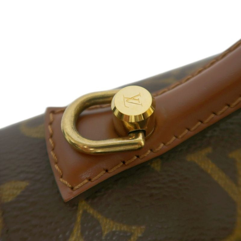 LOUIS VUITTON Monceau 28 Monogram Handbag, Brown, Gold Hardware, with Shoulder Strap and Two Keys, PVC Material