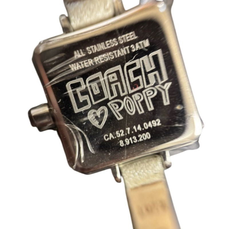 COACH Watch, White Strap, With Box, Quartz Silver Dial CA.52.7.14.0492 SS / Leather Puppy 8.913.200
