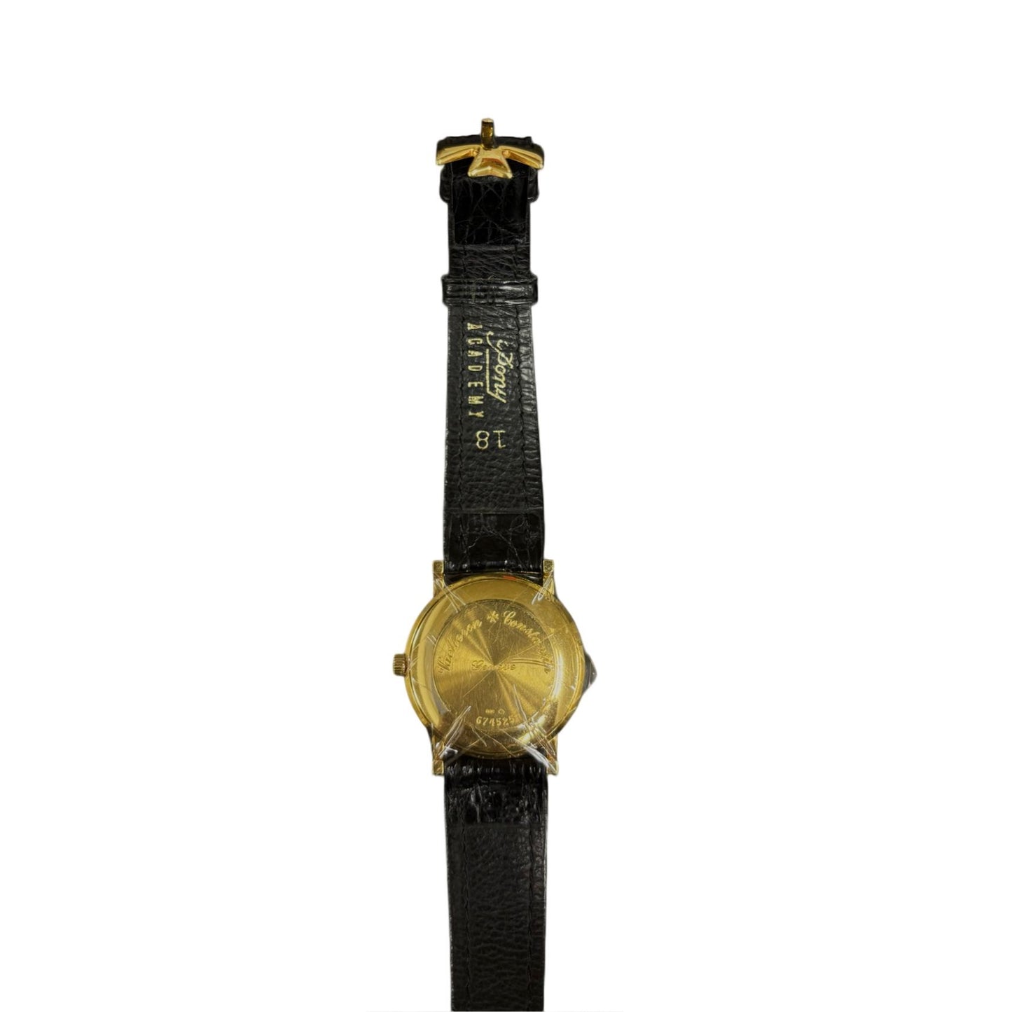 VACHERON CONSTANTIN Watch Black leather strap watch Model: 92240/000J-8163 YG / Leather (Non-exportable material) Essential Small Seconds Strap: non-original Buckle: original 750 gold Serial number: 674525 Manual winding White dial