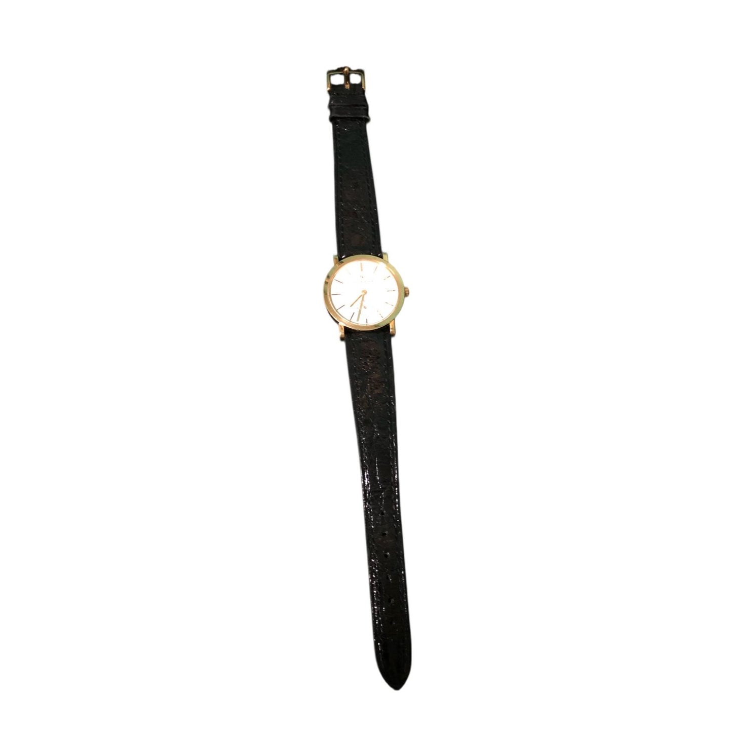 VACHERON CONSTANTIN Watch Black leather strap watch Model: 92240/000J-8163 YG / Leather (Non-exportable material) Essential Small Seconds Strap: non-original Buckle: original 750 gold Serial number: 674525 Manual winding White dial