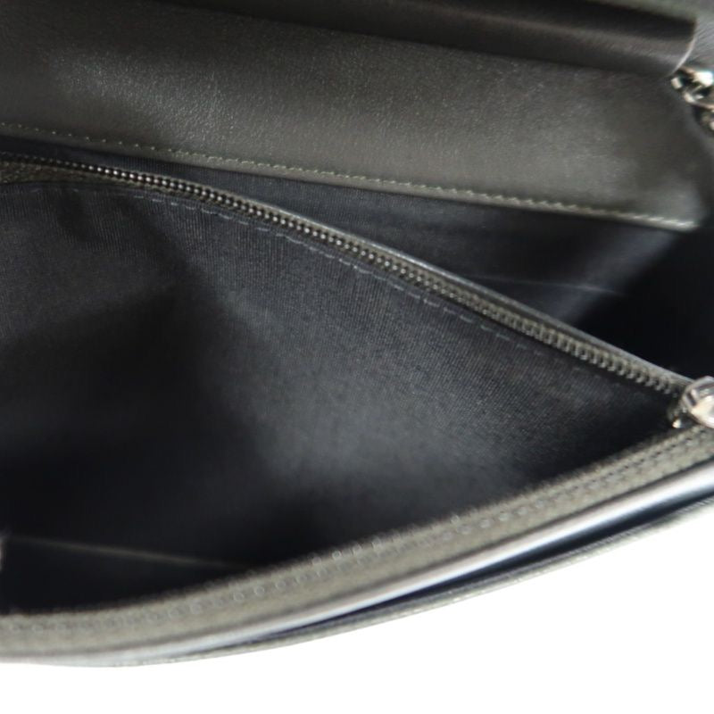 Chanel Shoulder Crossbody Bag, Grey Caviar Leather, Flap Design, Silver Hardware, With Authenticity Card, Luxury Classic Handbag