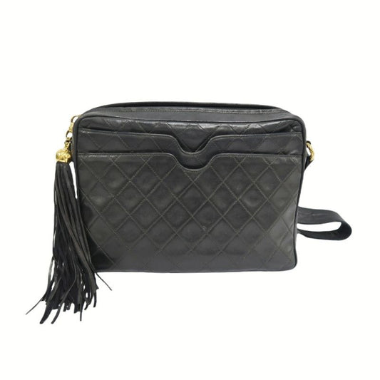 Chanel Matelasse Lambskin Black Crossbody Shoulder Bag